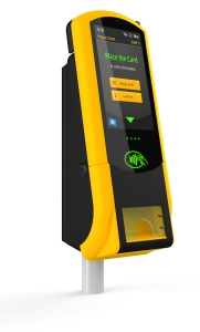 Card validator with ticket printer and 2D code scanner