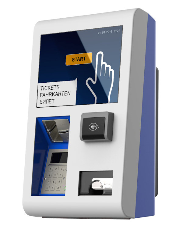 Cashless ticket vending machine MVC / SVC